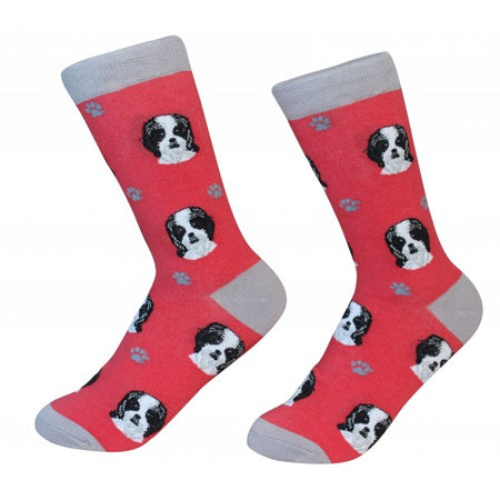 Shih-Tzu, black Socks