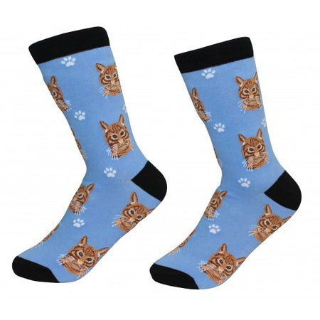 Orange Tabby Cat Socks