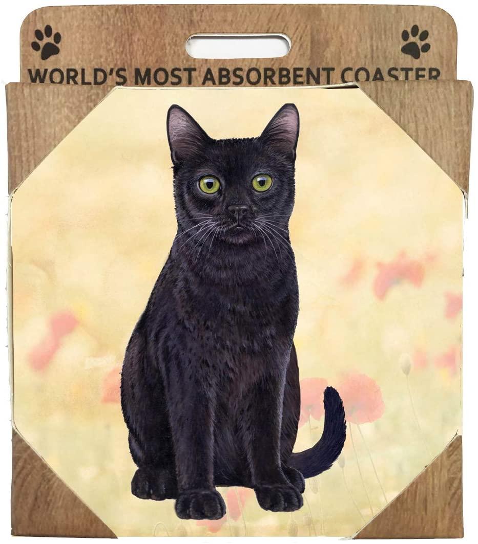 Black Cat Coaster Sq.