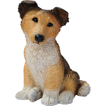 Brown Collie Puppy Statue