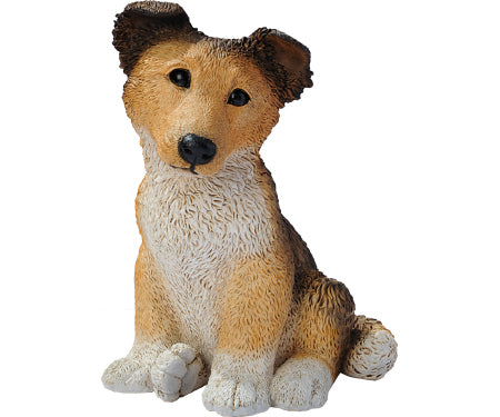 Brown Collie Puppy Statue