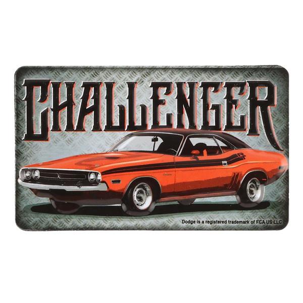 Dodge Challenger Embossed Metal Magnet