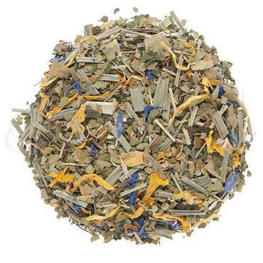 This energetic blend of South American Maté, gingko, ginseng, and refreshing spearmint will keep you going throughout the day. Contains caffeine.