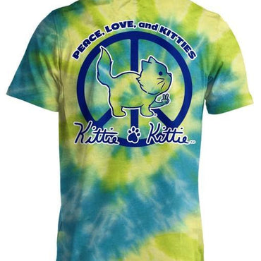 Tie-Dye Peace Kittie Shirt S