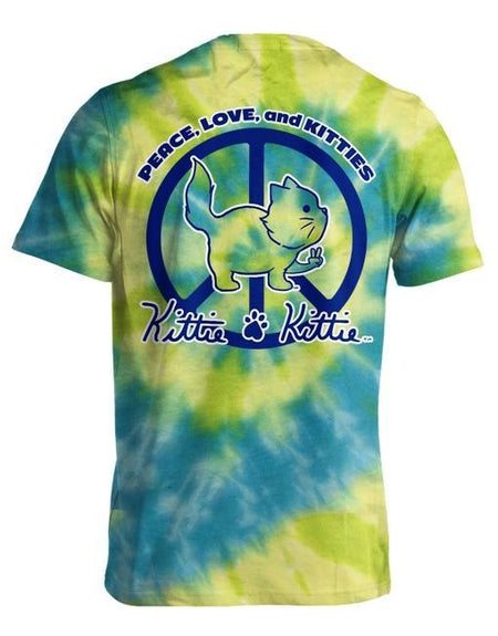 Tie-Dye Peace Kittie Shirt S