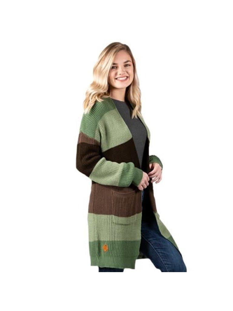 Green/Brown Cardigan Small