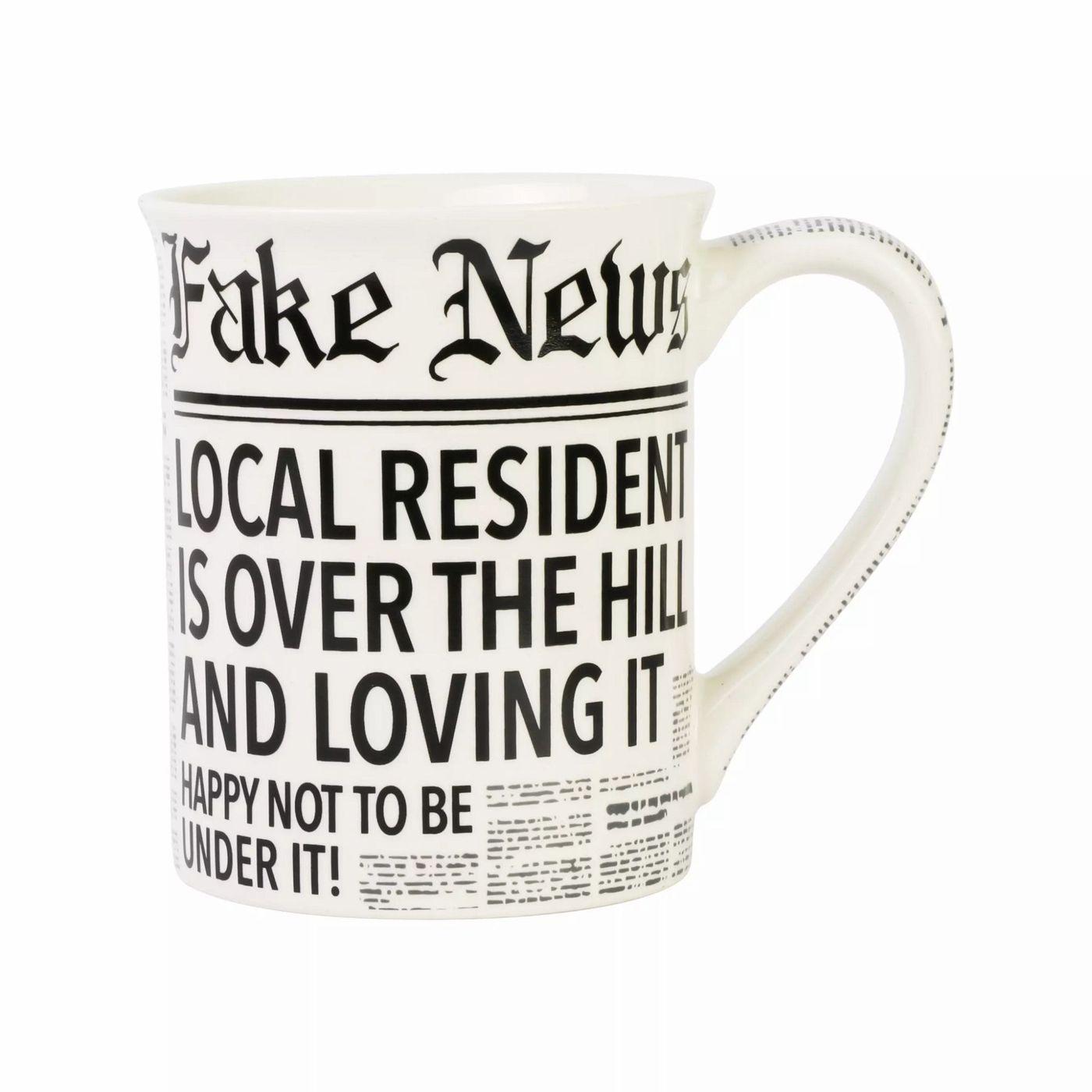 Fake News Over Hill Mug