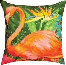 Flora Flamingo Jungle Pillow