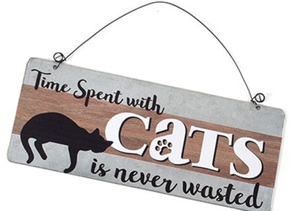 Time Spent with Cats Sign