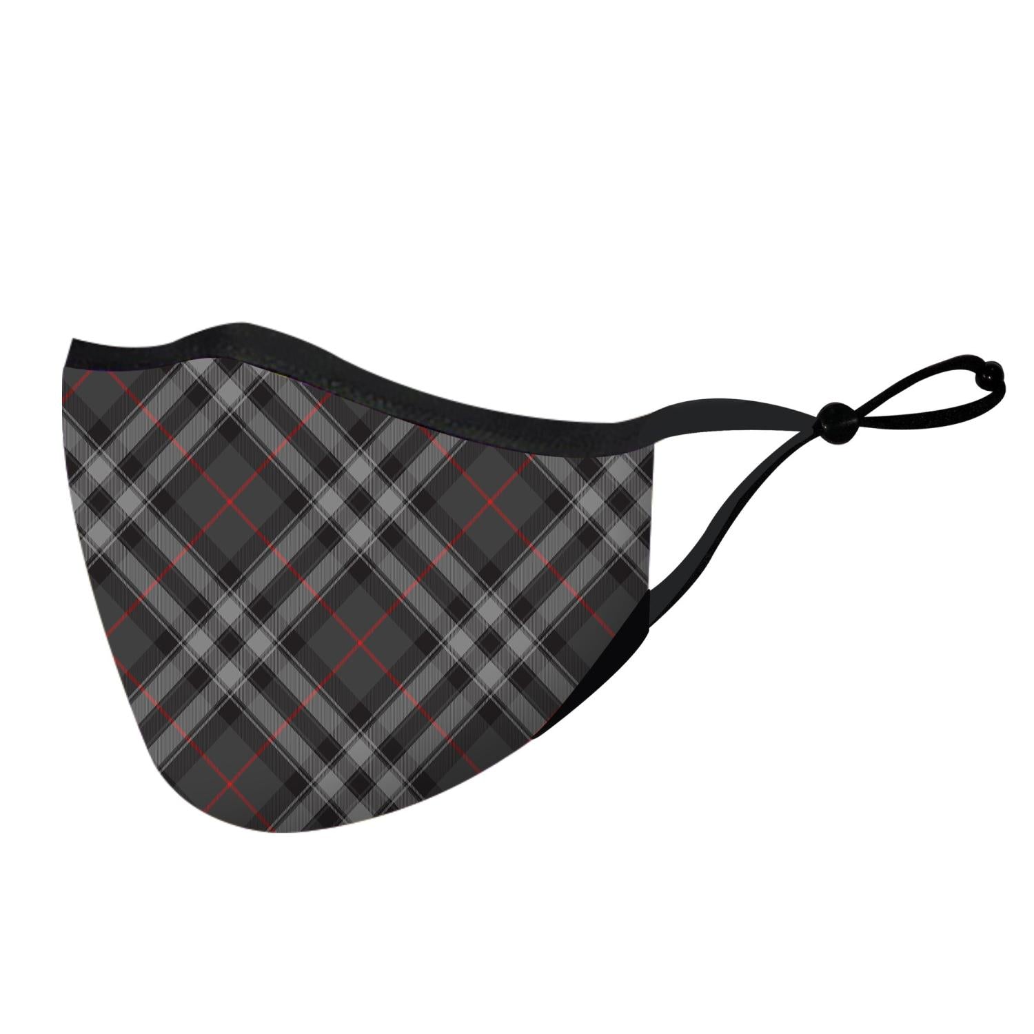 Grey Plaid Mask