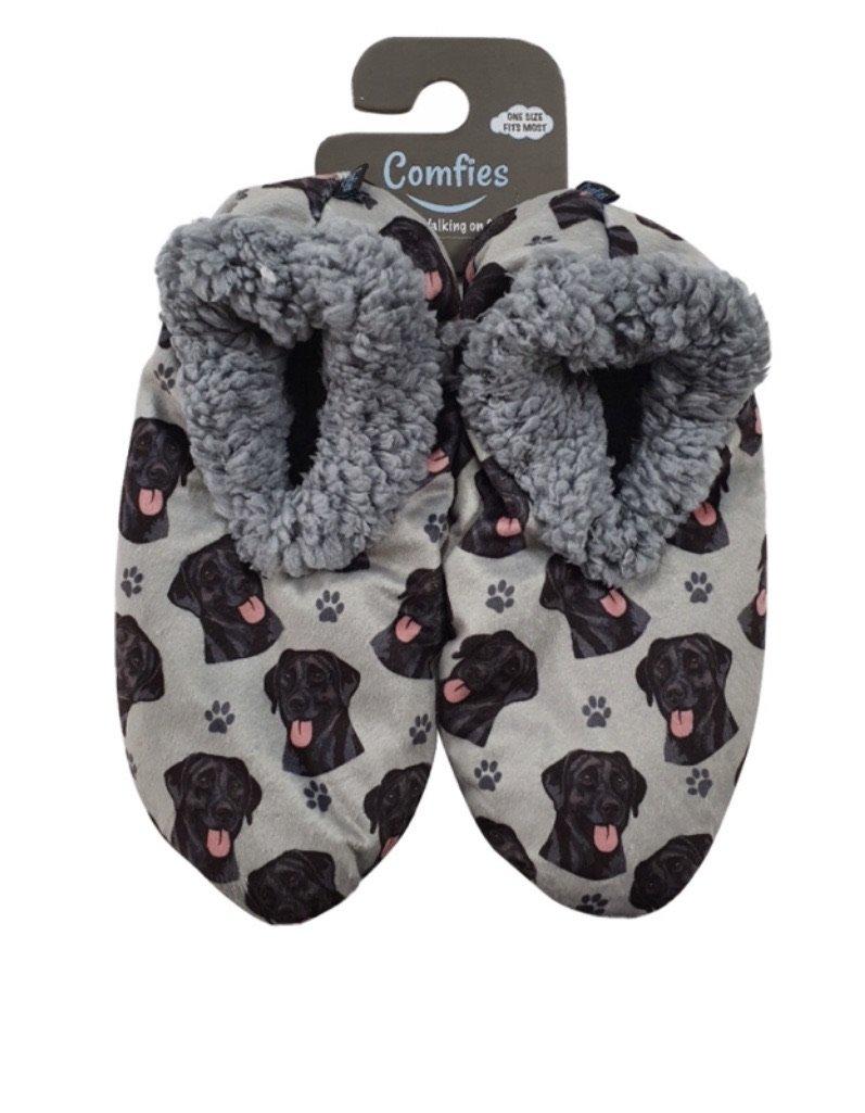 Labrador Black Slippers