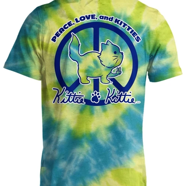 Tie-Dye Peace Kittie Shirt Med