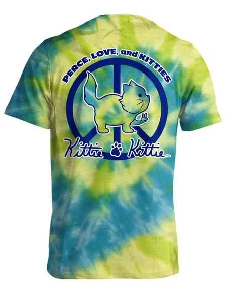 Tie-Dye Peace Kittie Shirt S