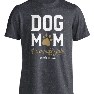 Dog Mom Dark HeatherGrey Large