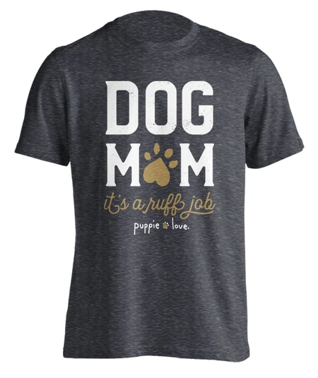 Dog Mom Dark HeatherGrey Large