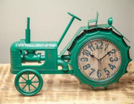 Green Tractor Clock