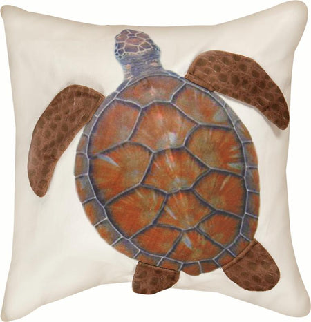 Sea Turtle Applique Pillow