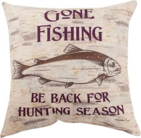 Fishing Gone Fishing Pillow