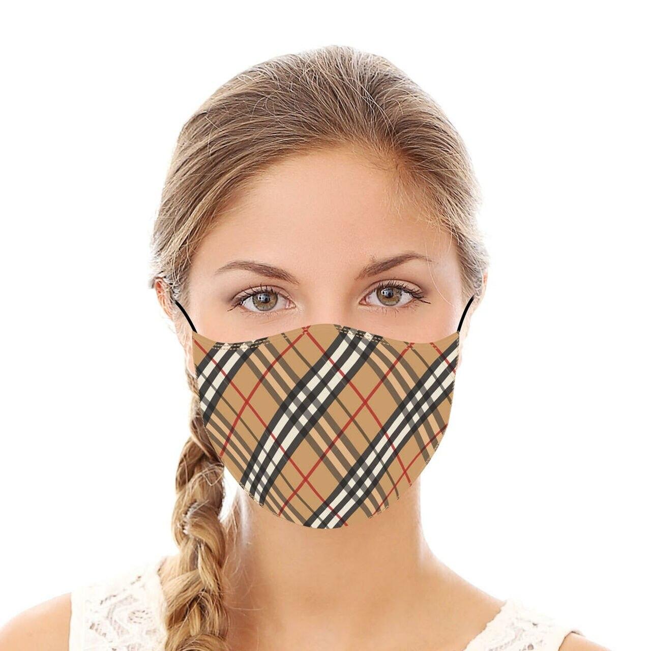 Plaid/Tan Mask