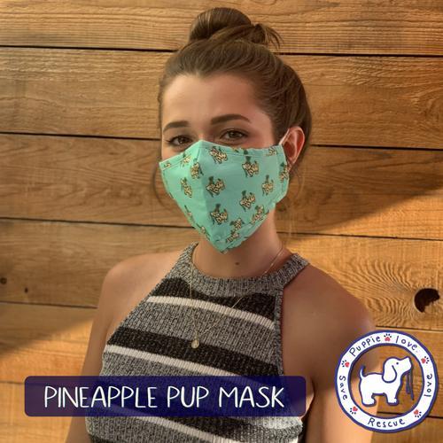 Puppie Love- Pineapple Pup Mask