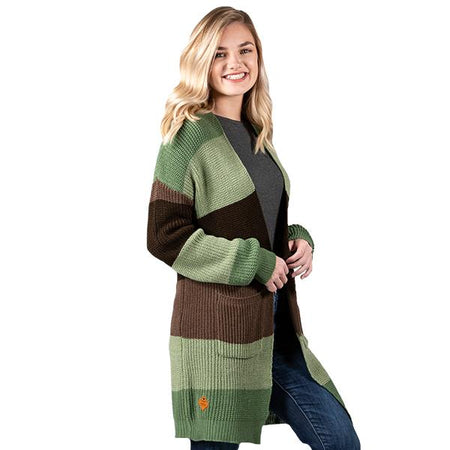 Green/Brown Cardigan Small