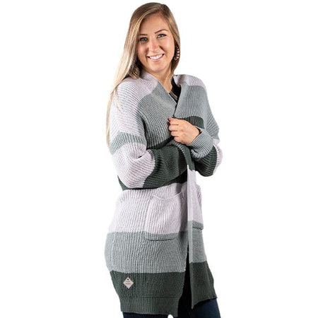 Green/Gray Cardigan Small