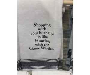 Shopping w/ Husband Tea Towel