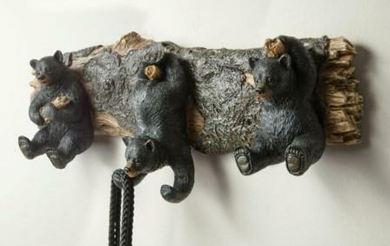 Three Black Bear Wall Hook