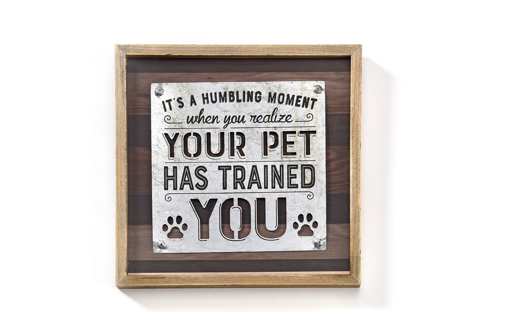 Wood/Metal Pet Wall Plaque